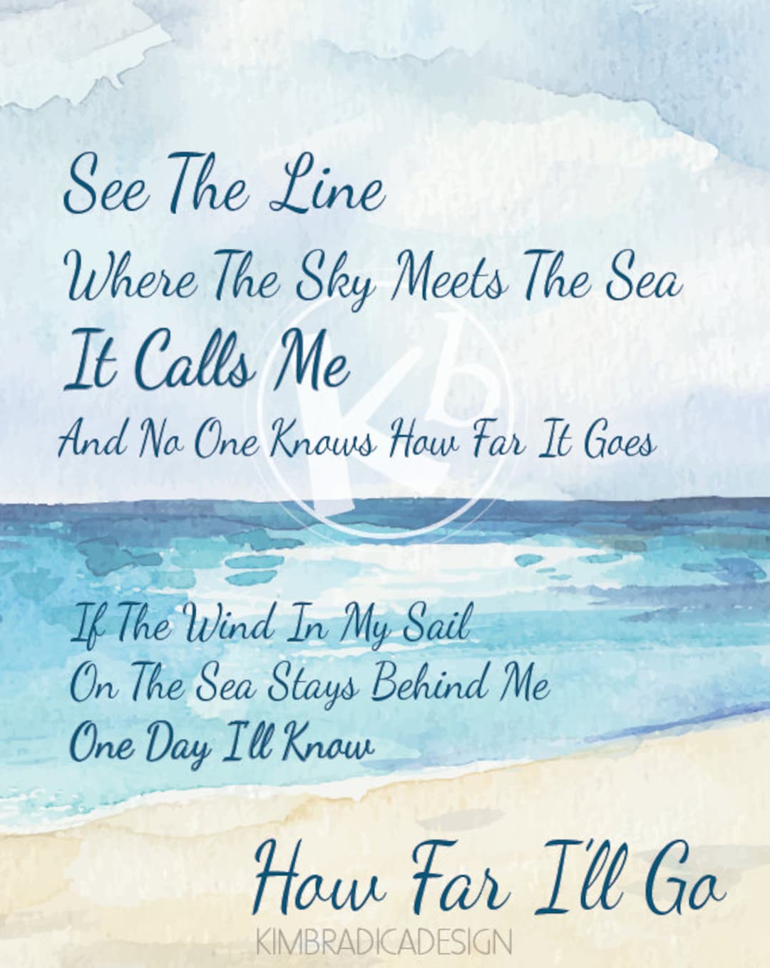 Moana how Far I'll Go, 8x10 Digital Print - Etsy