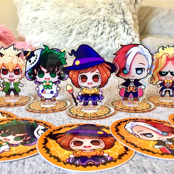Holographic Halloween b•n•h•a Acrylic Stands