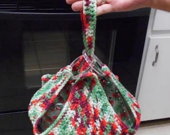 Crocheted Casserole Dish Caddy PATTERN ~ kitchen helper ~ accessories ~ dish carrier