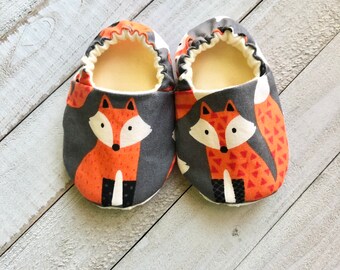fox baby booties