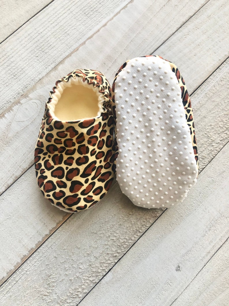Leopard Baby Shoes/ Cheetah Print/ Crib Shoes/ Toddler Shoes/ Etsy