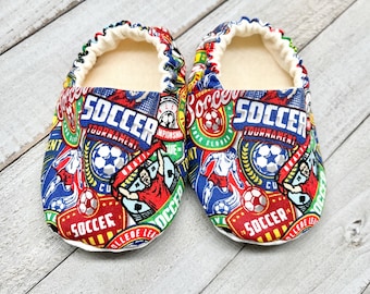 Soccer Baby Moccasins, Futball Crib Shoes, Baby Shower Gift