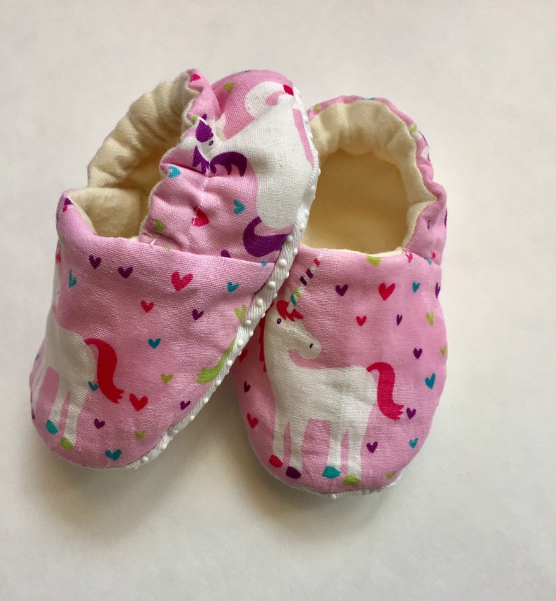 Unicorn Hearts Soft Sole Baby Shoes
