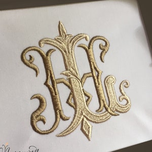 Interlocking L and H Embroidery Monogram Design for Machine Embroidery | Hl, LH monogram initials