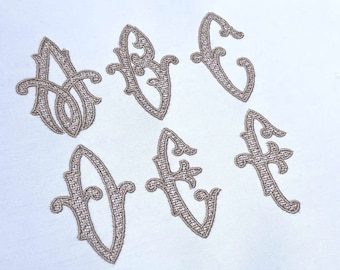 Firenze Motif Embroidery Monogram Font, 26 letters,  Embroidery font for embroidery machines. BX font, Lace motif fill