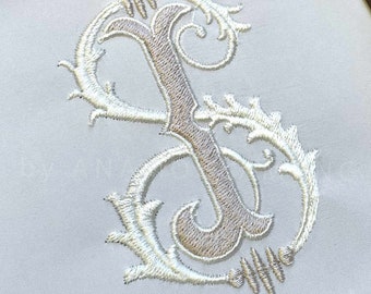 Interlocking J and S Embroidery Monogram Design File for Embroidery Machines. 4 sizes