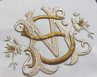 【CPGN STUDIO】23SS★ Reglan Bookle Logo Embroidery S/S T Interlocking S and P Embroidery Monogram, Instant Download