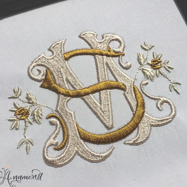 Interlocking S and M Embroidery Monogram Design for Machine Embroidery | SM, MS