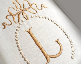Bow Frame for Monogram Embroidery Design in 3 sizes.