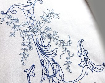 Anamotique Antique Monogram Embroidery Alphabet Files for Embroidery Machine/ BX font / A-Z Embroidery Download / Colorwork Embroidery