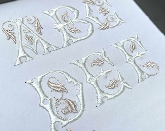 Secret Garden Embroidery Monogram Font for Embroidery Machines- Size 1.5"- One size