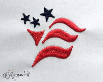 USA Flag Embroidery Design / Machine Embroidery File /  American Embroidery, Flag Embroidery, Stock Embroidery Clipart design