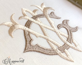 Interlocking G and W Monogram Embroidery Design / Machine Embroidery File / Embroidery design, Embroidery Monograms  Pattern, GW or WG