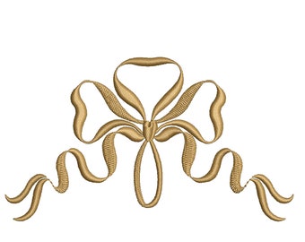 Bow/ Ribbon Embroidery Design for Embroidery Machine | Instant Download
