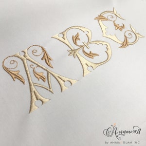 2 Sizes (Small) Secret Garden Embroidery Monogram Font for Embroidery Machines