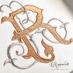 Interlocking R and R Embroidery Monogram, Instant Download for Embroidery Machine in 3 sizes. RR