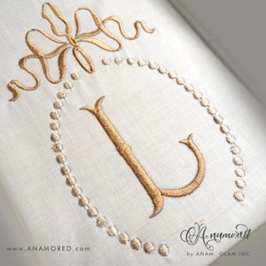 Bow Frame for Monogram Embroidery Design in 3 sizes.