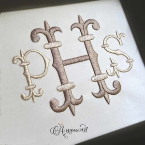 4 sizes Trieste Machine Embroidery Font Monogram Alphabet - 4 Sizes 1", 2", 3", 4", BX font