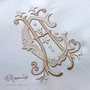 Interlocking GH Embroidery Monogram, Instant Download for Embroidery Machine in 4 sizes. G and H, G/H