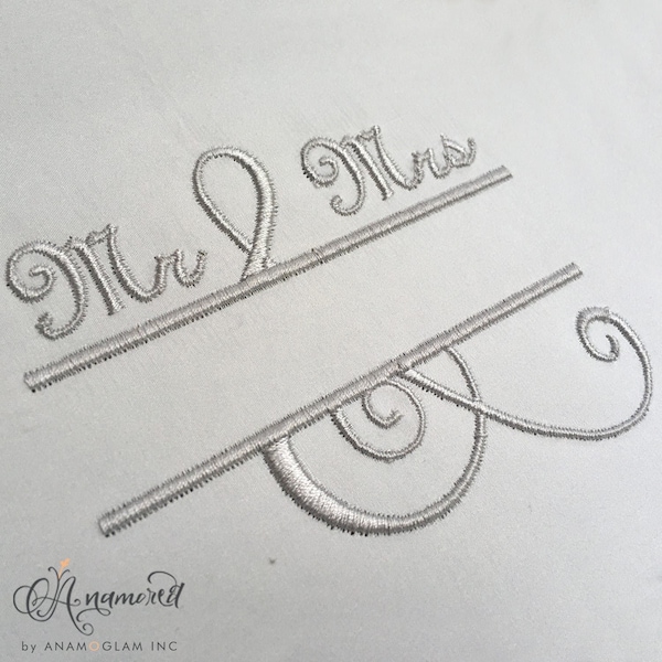 Mr. & Mrs Embroidery Design Pattern for Embroidery Machines