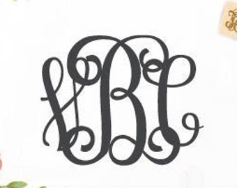 Interlocking Vine Monogram VECTOR Alphabet/Font: Design/ Instant Download; Interlocking Vine Monogram