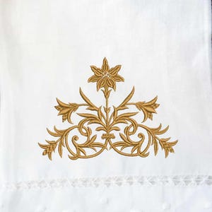 Floral Vintage Accent Embroidery Design Pattern/ Machine Embroidery File / Instant Download