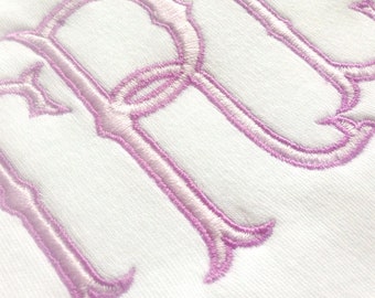 2 sizes 4" & 5" Fancy Fishtail with Border / Outline Embroidery Font for Embroidery Machines.