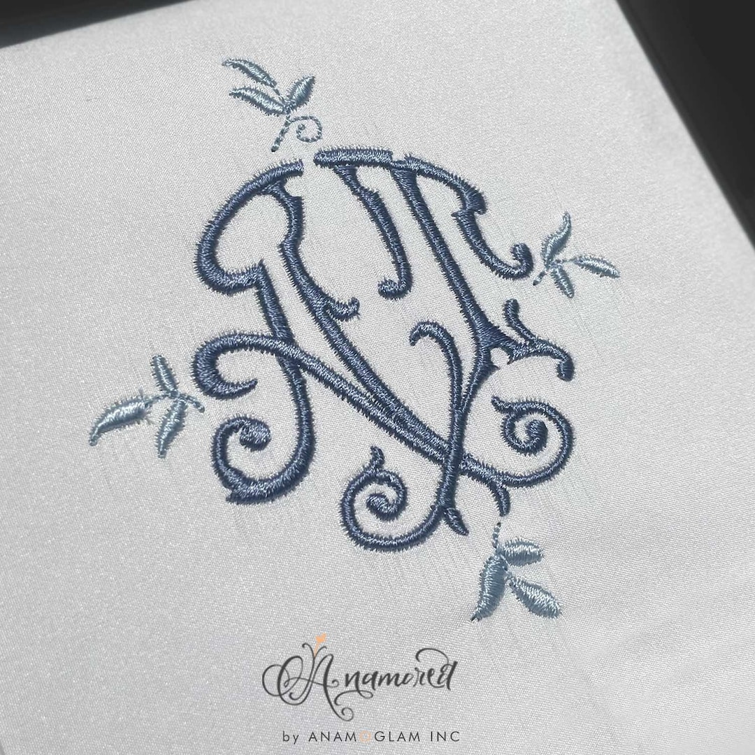 Monza Interlocking A and T Embroidery Monogram Design for Machine ...