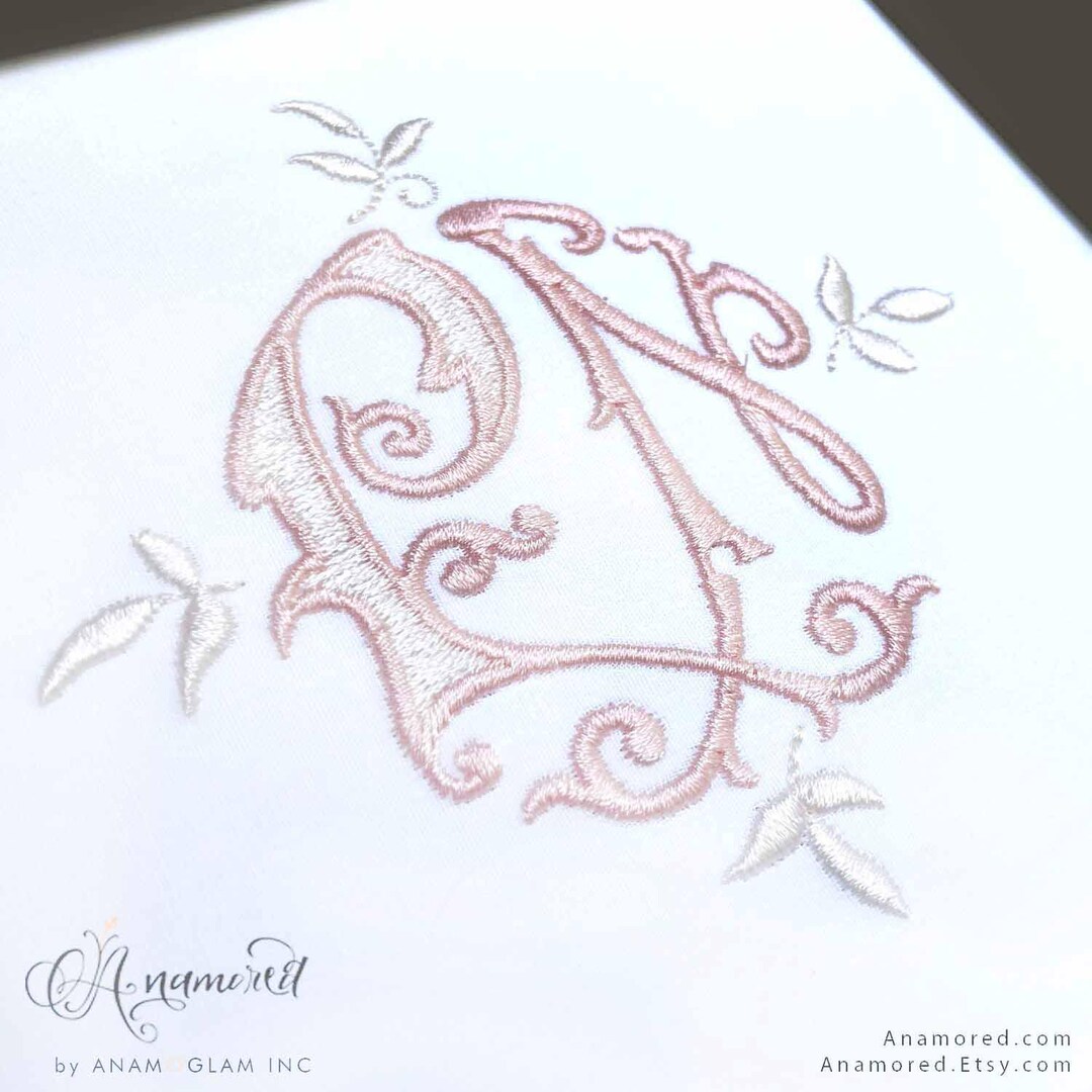 Monza Interlocking P and N Embroidery Monogram Design for Machine ...