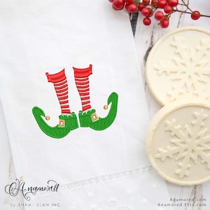 Elf Shoes and Socks Christmas Embroidery Design Pattern for Instant Download for Embroidery Machines