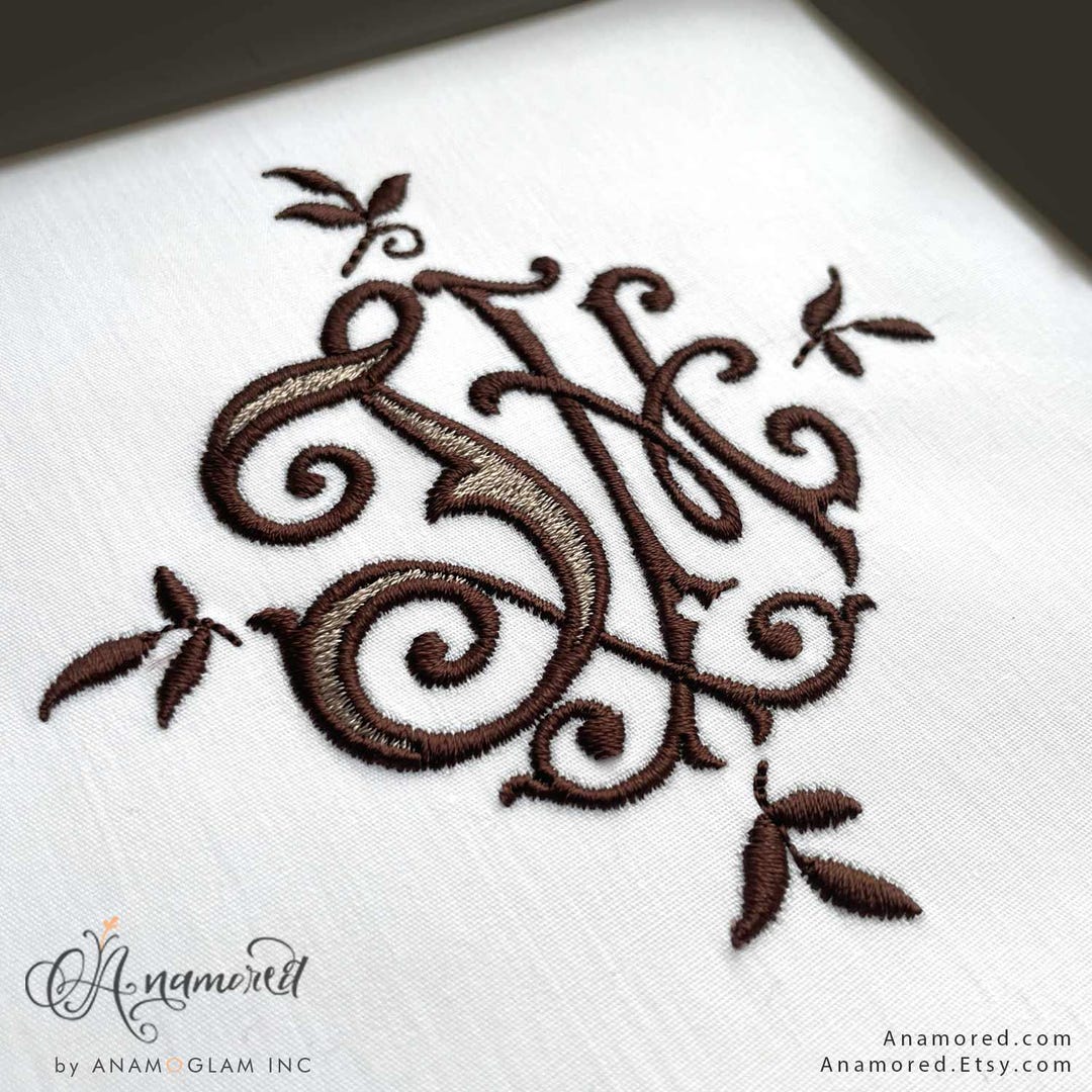 Monza Interlocking J and H Embroidery Monogram Design for Machine ...