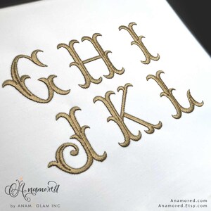 3 Sizes (1", 2" & 3" Inch) Italian Fishtail Machine Embroidery Font ...