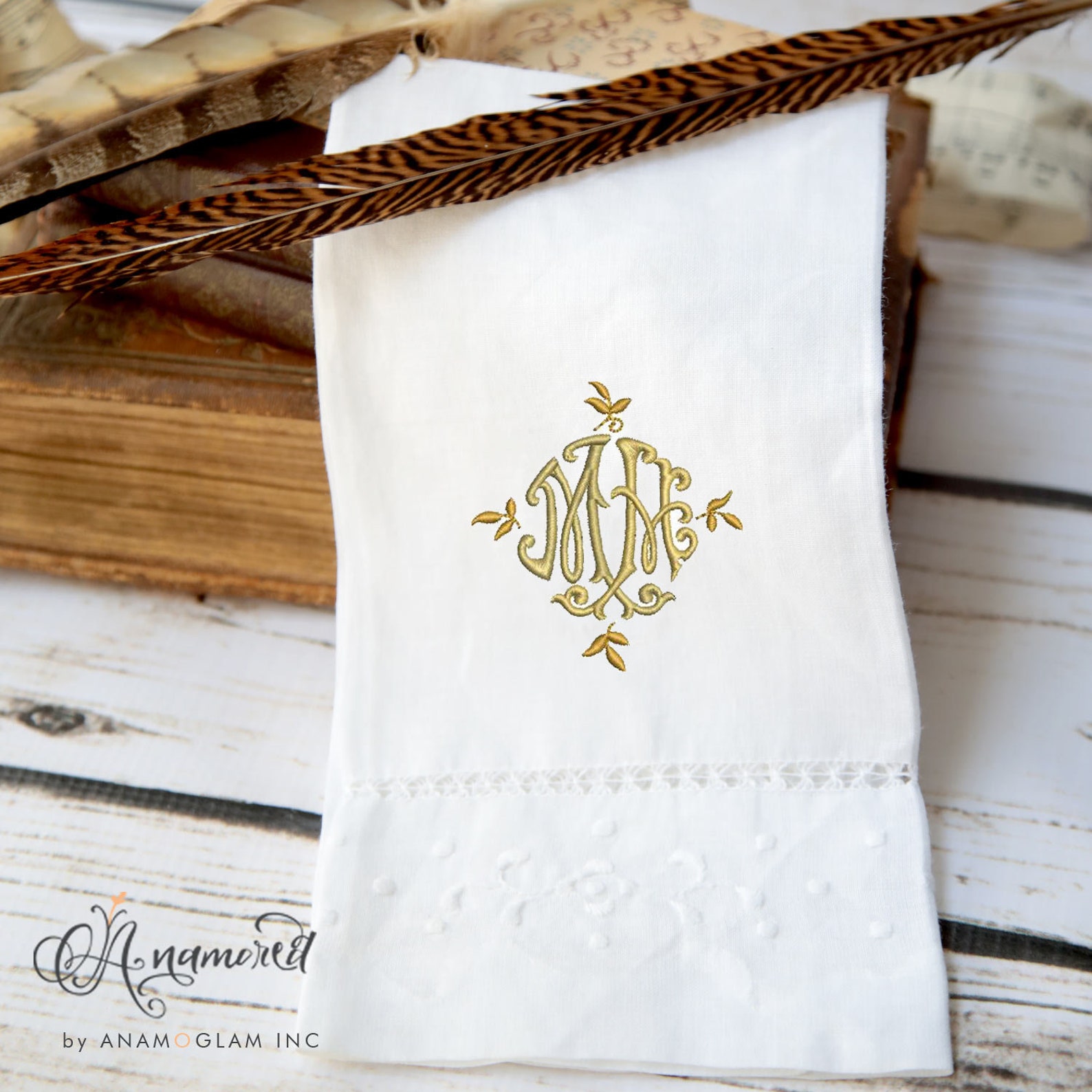 Monza Interlocking M and H Embroidery Monogram Design for Machine ...