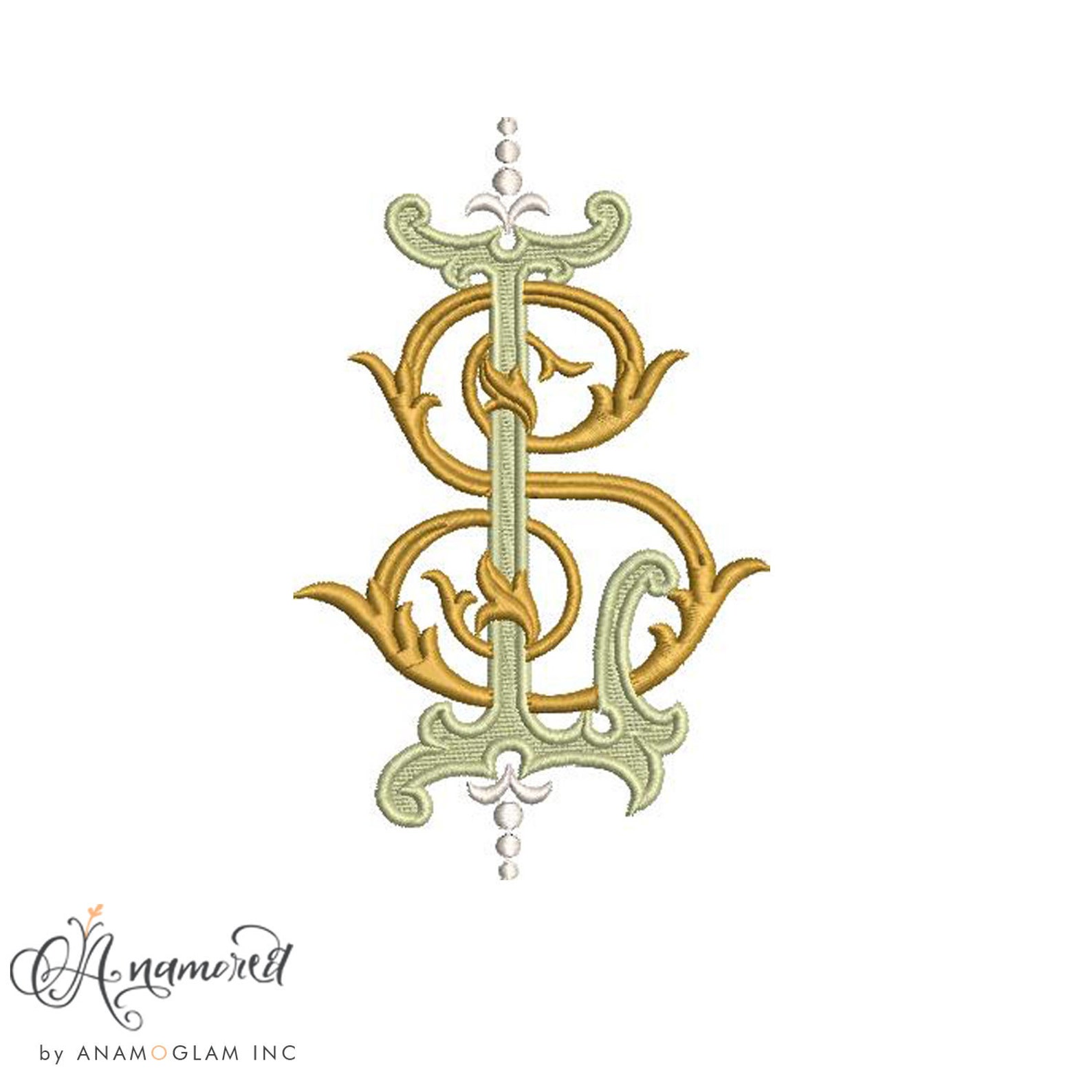 Interlocking Ls Logos Interlocking L and S Embroidery Monogram Design for Machine Embroidery ...