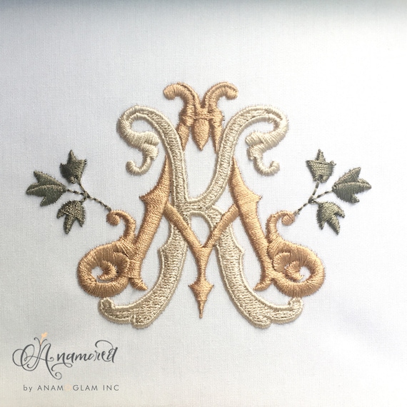 MONOGRAMMES アルファベット図案集　刺繍図案集 フランス アルファベット、モノグラムの刺繍図案集 編み図
