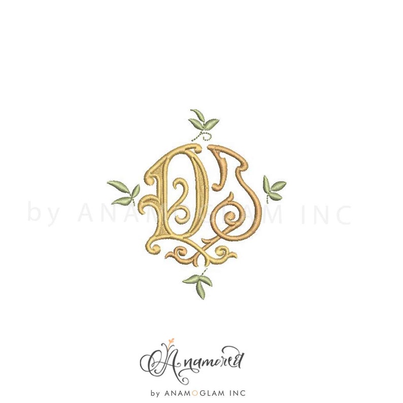 Interlocking DI Monogram Embroidery Design | Machine Embroidery ...