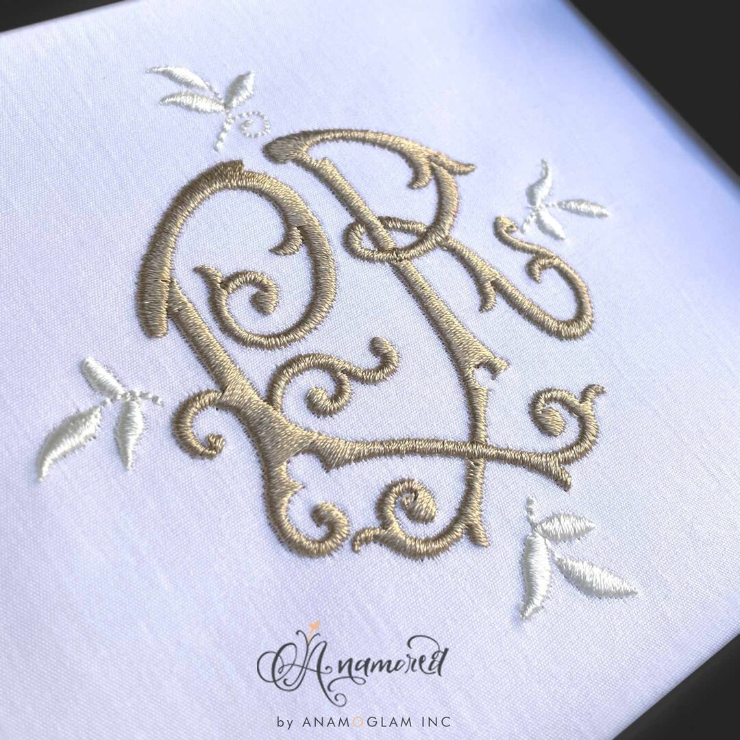 Interlocking P R Monza Interlocking P and R Embroidery Monogram Design for Machine ...