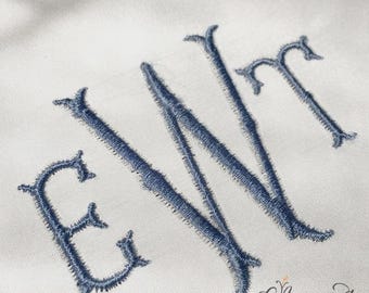 5 sizes, 1 - 5 inch (Best Deal) Fancy Fishtail Embroidery Alphabet/ Files for Embroidery Machines /  BX fonts