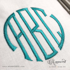 3 Sizes Seal-circle Monogram Font: Embroidery Design/ Files for Instant ...