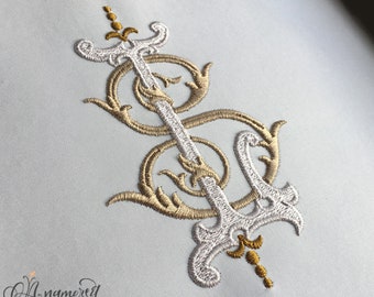 Interlocking L and S Embroidery Monogram Design for Machine Embroidery | LS, SL initials