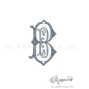 Interlocking B and B Monogram Embroidery Design / Embroidery Design ...