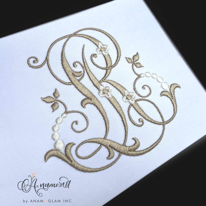 Interlocking Initials S R Interlocking L and R Embroidery Monogram Design for Machine Embroidery ...
