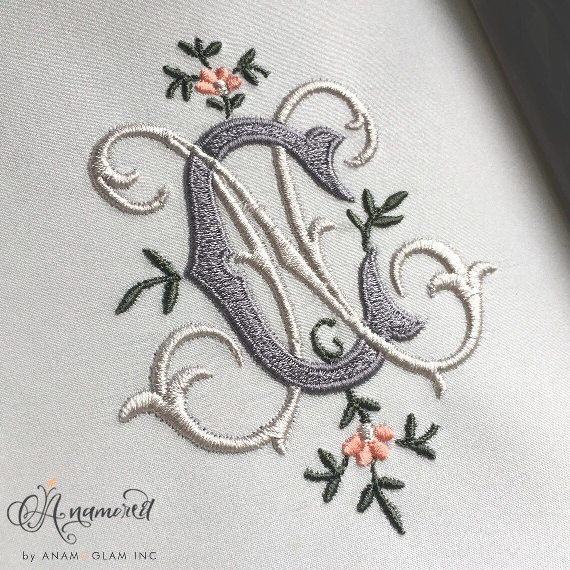 Interlocking C and N Embroidery Monogram Design for Machine Embroidery ...