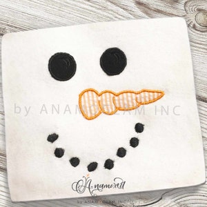 Snowman Face Applique Embroidery Design Pattern for Embroidery Machines