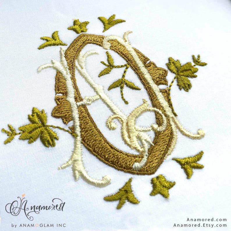 3 Letter Monogram - Custom Embroidery Monogram Setup -digital ...