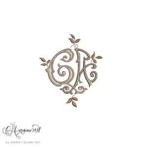 Monza Interlocking C and A Embroidery Monogram Design for Machine Embroidery | CA, AC monogram initials