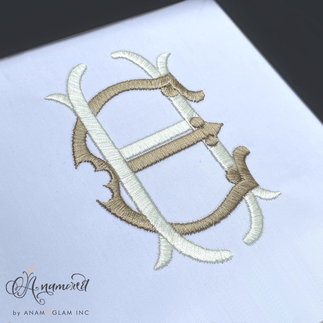 Interlocking H and E Embroidery Monogram Design File for Embroidery ...