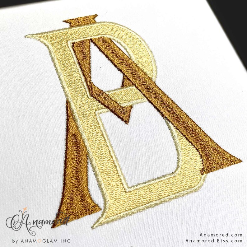 Monograma Romen 2 Letter Monogram - Custom Embroidery Monogram Setup, French Roman ...