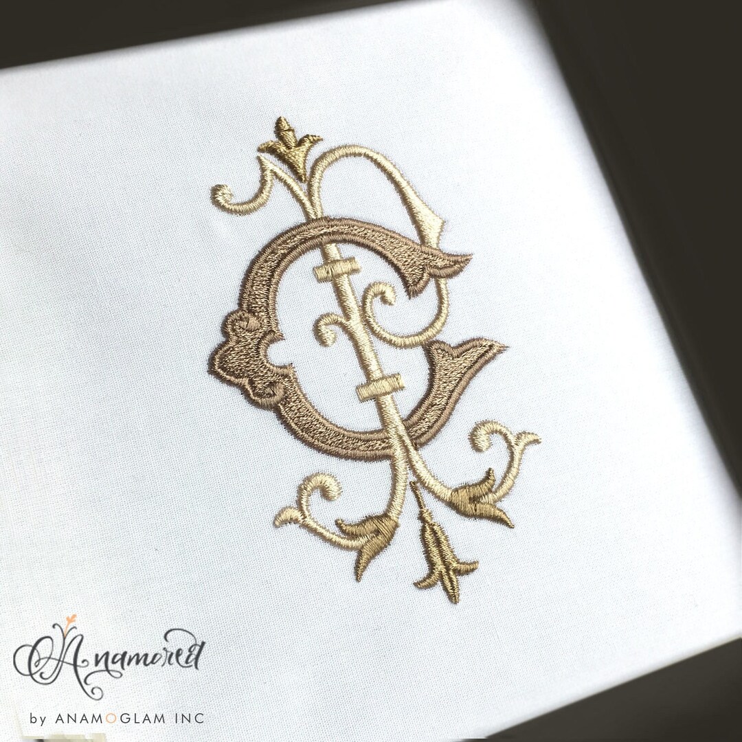 Interlocking CP or PC Monogram Embroidery Design / Machine Embroidery ...