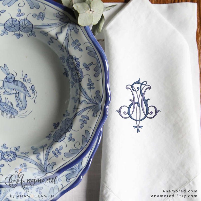 Interlocking J and M Embroidery Monogram Design. Vintage Pattern for ...